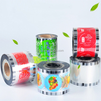 Film de couverture pour boisson au lait de bulle, jus, en plastique souple PET/PE à haute résistance à la traction F9095, 90 mm/95 mm, scellant pour gobelet, machine PP