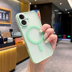 Funda para Teléfono Color Macaron con Protección de Cámara y Carga Magnética para iPhone 16 15 14 Pro Max - Product Image 3
