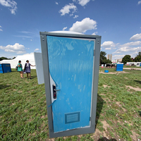 Porte de sécurité moderne, durable, portable et écologique en panneaux sandwich, systèmes de toilettes chimiques mobiles sans eau, installation facile