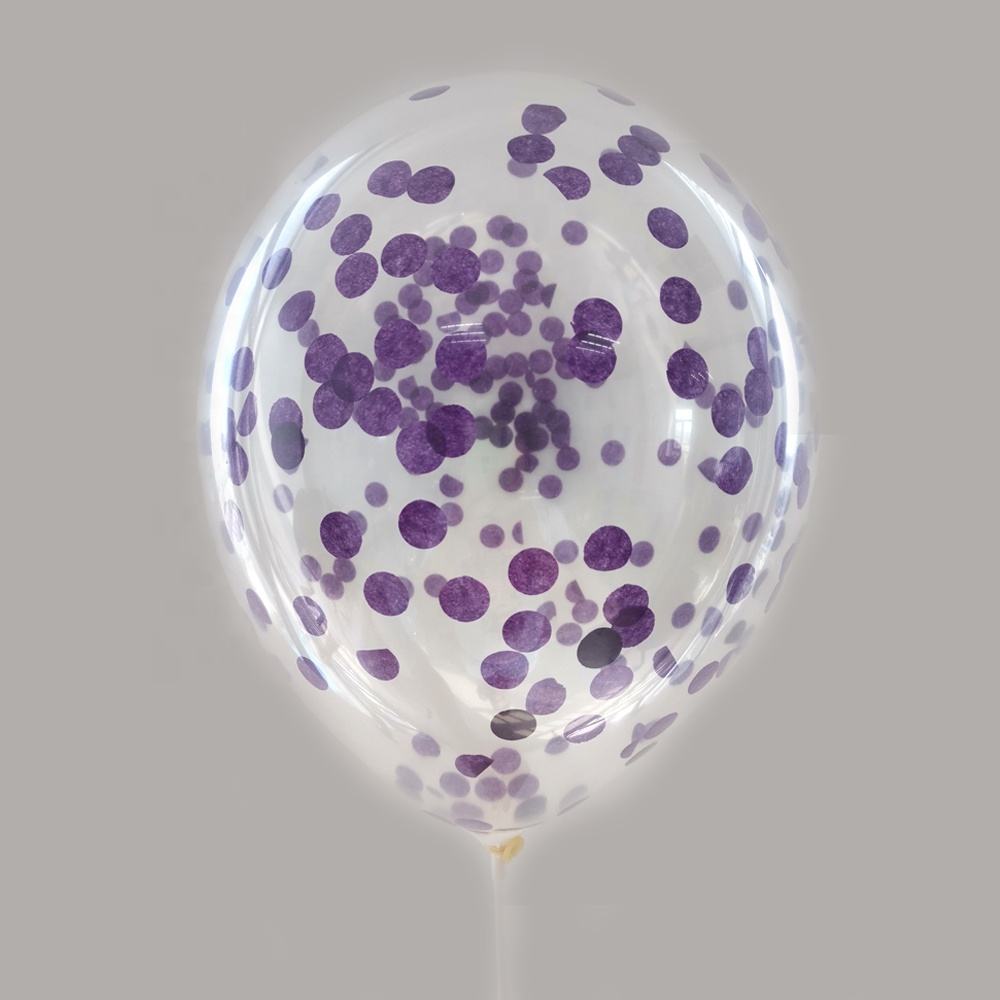 ballon de confettis violet