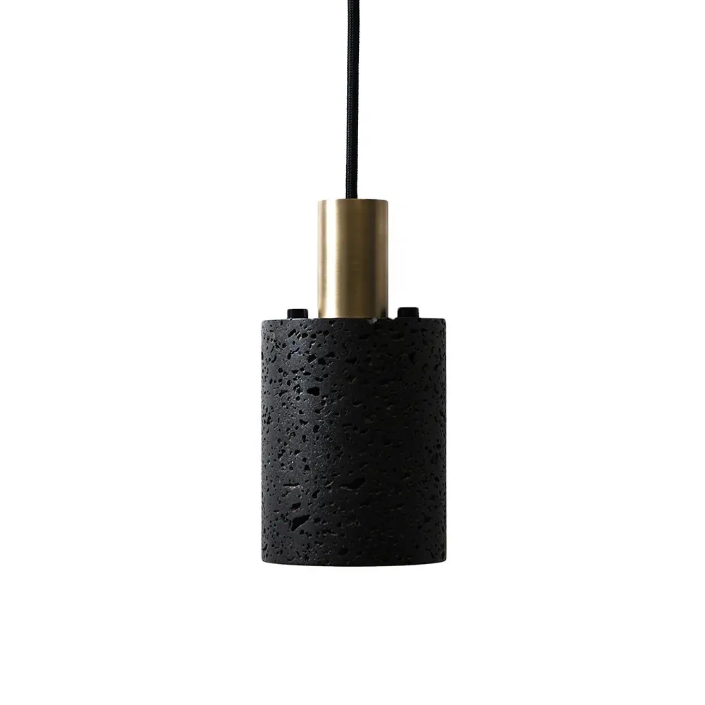 BUZAO एन रॉकेट लावा लैंप लटकन प्रकाश एलईडी काले पत्थर लटकन दीपक आधुनिक डिजाइन Wabi Sabi लटकन प्रकाश