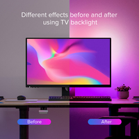 Monitor de PC con Iluminación Ambiental Dream Color, Kit Completo USB con Retroiluminación LED para Pantalla de PC, Sincronización Musical, Tira de LED RGB WS2812B de 5V para Windows