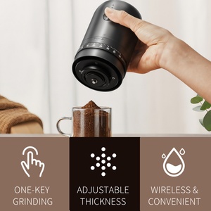 Moulin à café conique rechargeable USB, broyeur électrique réglable pour grains de café, idéal pour la maison et le bureau - Product Image 2