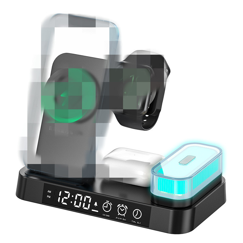 ชาร์จพร้อมนาฬิกา - สำหรับ iPhone - ด้านหลัง