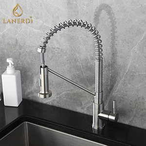 Lanerdi modern cupc upc squire girevole monocomando rubinetto flessibile lavelli e rubinetti da cucina - Product Image 2