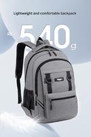 Sac à dos pour ordinateur portable décontracté 15,6 pouces, multifonctionnel, respirant, ergonomique, multi-poches, léger, en Oxford, 20-39L