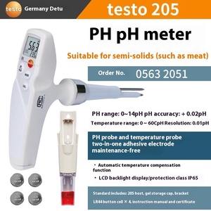 Medidor de pH Portátil Testo 206PH1/2 con Precisión de 0.02 para Calidad del Agua y Semisólidos, Compatible con ODM Personalizado - Product Image 2