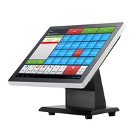 Ordinateur de table tactile OSCY Tout-en-un Écran tactile 15'' Windows 10 Caisse enregistreuse POS Terminal de restaurant 10 points 4G/8G/16G
