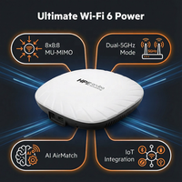 نقطة وصول رائدة أروبا AP-555 (RW)، تقنية واي فاي 6 802.11ax، سرعة قصوى 5.37 جيجابت في الثانية، الأكثر مبيعًا لعام 2026