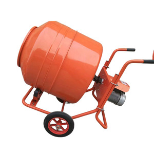 Bétonnière électrique 110L, tambour orange, portable, pour le mélange de ciment et de mortier - Product Image 1