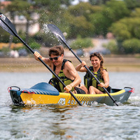 Kayak gonflable AQUA MARINA TOMAHAWK AIR-K-440, canoë 2 places, matériau Drop-Stitch pour les sports de plein air