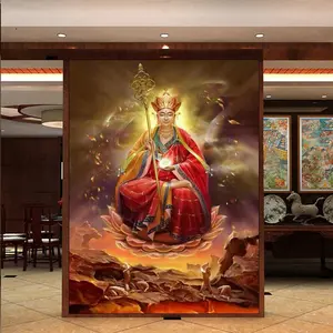 Lukisan Berlian 5d Kruistik Ksigarbha Bodhisattva Buddha Edisi Vertikal Disisipkan Di Pintu Masuk