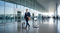 Solution publicitaire numérique intelligente et autonome pour chariots à bagages, affichage numérique et écrans tactiles OEM pour intérieur