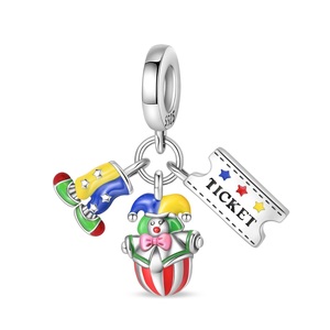 Nuevo Dije Original de Plata de Ley S925, Abalorio de Halloween con Forma de Globo de Bufón y Póker, para Pulseras DIY, Joyería para Mujer, Venta al por Mayor - Product Image 6