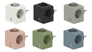 KEMA 认证黑色 6 路塔式插座块 8 路 USB 2 m 电缆短路保护墙壁插座 - Product Image 3