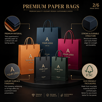 Sac Shopping en Papier Kraft de Luxe Personnalisé avec Poignée Luxe, Mini Emballage avec Logo Imprimé pour Vêtements, Artisanat, Bougies et Cadeaux