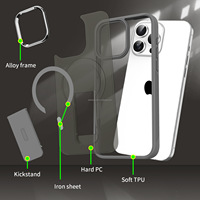 Support magnétique multifonction pour étui, charge sans fil, dissipation de chaleur, support invisible, compatible avec
