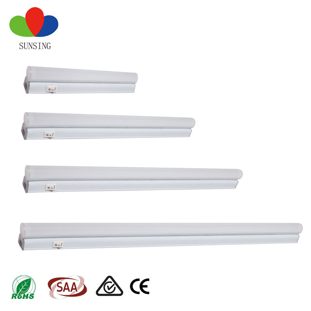 5-Year SAA PC Dimmable Linkable Tricolor 9W 14W 18W T5 LED Tube Office Use High CRI 80 IP44