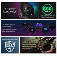 Montre connectée pour homme T30 BT Call, batterie de grande capacité 600 mAh, écran couleur HD 1,6 pouces 400*400, étanche IP68, écran intelligent pour homme