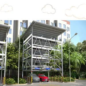 موقف سيارات ذكي 3-10 طوابق رفع مصعد متعدد الطوابق موقف للسيارات نصف أوتوماتيكي