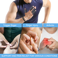 Manchon de compression réutilisable pour doigt, avec gel chaud/froid, pour thérapie de la douleur du doigt arrière (trigger finger), de l'arthrite, et pour la récupération des blessures au doigt, et la relaxation.