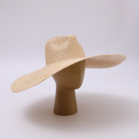 Chapeau mexicain vintage en paille de blé tressée à la main, sombrero à large bord unisexe, idéal pour la scène, les défilés et la protection solaire