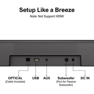 Barra de Sonido Inteligente 5.1ch para TV, Sistema de Cine <span class=keywords><strong>en</strong></span> Casa con Sonido Envolvente Virtual, Interfaz Óptica, Barras de Sonido Controladas por Aplicación - Product Image 3