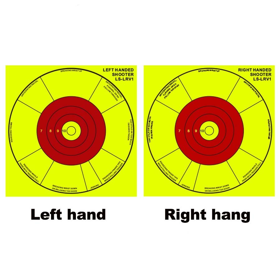 Left Hand Target 12inch Shooting Target Outdoor Training Left/Right Aiming Correction ...