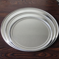 Plateau de cuisson à pizza rond en aluminium vendu en usine différentes tailles casserole en métal à large bord pour la cuisson des plats et des casseroles