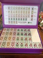 Maßgefertigtes Amerikanisches Mahjong-Set 38x25x12cm, Personalisierte Spielsteine mit Lederbox, Festtagsgeschenk