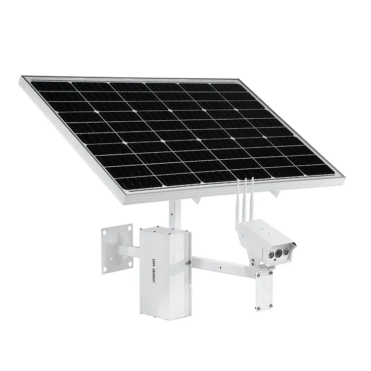 Farm Wireless Surveillance Solar CCTV Camera 3G 4G SIM Card IP Camera Bullet Fixed 6mm Lens 60W Solar panel with 50AH Battery