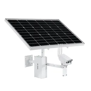 Cámara de vigilancia inalámbrica para granja, dispositivo Solar CCTV, 3G, 4G, tarjeta SIM, IP, lente de 6mm, lente de 60W, panel Solar con batería de 50AH