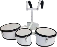 Ensemble de tambours de marche quadri-têtes avec harnais de transport pour performance de fanfare et de corps de tambours