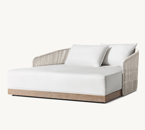 La HAVANE Usine Vente <span class=keywords><strong>Terrasse</strong></span> Extérieure <span class=keywords><strong>Piscine</strong></span> Canapé-Lit Bain de Soleil Rotin Double Chaise Longue Villa Jardin Canapé en Bois - Product Image 5