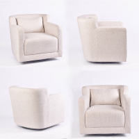 Fauteuil pivotant pour salon, fauteuil d'appoint pivotant pour chambre à coucher, vente en gros pour salon et chambre