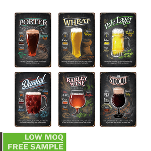 Décoration Murale en Gros : Plaques Métalliques Premium 20x30 pour Vin et Bière, Affiches Décoratives, Cadeaux pour Bar, Cave à Hommes, Club, Artisanat en Fer Blanc - Product Image 2