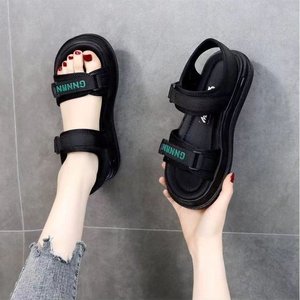 여성용 레드 플랫폼 스포츠 샌들 부드러운 밑창 높은 웨지 슬립온 여름용 - Product Image 4