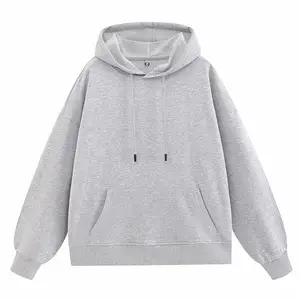 High Quality Colorful 100% Cotton Hoodies Custom Logo Plain Thick Heavyweight Oversized Hoodies Pullover Blank Hoodies