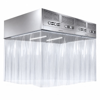 DOP Laminar Flow Hood Mobile HEPA/ULPA Filter Anti-Static 304 Stainless Steel Untuk Laboratorium & Industri