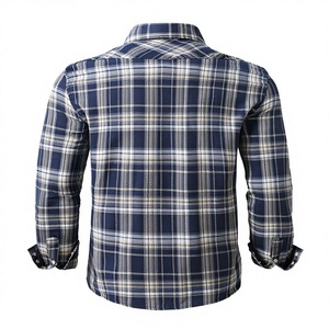 Men's Plaid Button Shirt Long Sleeve Flannel Casual Western Style Turn-down Collar Plus Size 100% Cotton Breathable Autumn - Product Image 3
