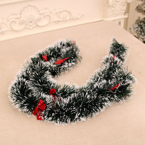 <b>Christmas</b> <b>tree</b> decorations, <b>Christmas</b> decorations, colorful stripes, dark green and white trim, with bows, hotel decorations. - Product Image 4