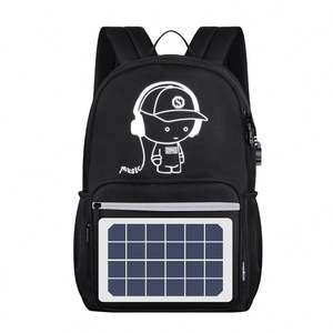 Free Sample High Quality <b>Waterproof</b> Solar Power <b>Back</b> <b>Pack</b> with Solar Panel School Bag Backpack - Product Image 1