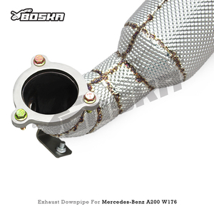 ท่อดาวน์ไปป์สแตนเลสสำหรับ Mercedes-Benz A180/A200/A260 W176 1.6T/2.0T ปี 2013-2016 ท่อดาวน์ไปป์แบบไหลสูงพร้อมแคตตาไลติกคอนเวอร์เตอร์ - Product Image 6