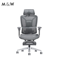Fauteuil de bureau pivotant de direction à dossier haut réglable M&W Recliner pour conférence et réception