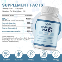 Capsules de Resvératrol Nicotinamide Riboside NAD pur prix de gros booster compléments alimentaires capsules NAD