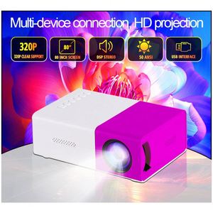 Proyector LED con USB, Mini Proyector Portátil, Control Remoto, Proyector de Películas para Interiores/Exteriores YG300 Morado - Product Image 2