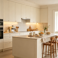 Armoires de cuisine HNSJ sur mesure, en contreplaqué de luxe imperméable, style moderne et fin, écologiques