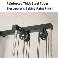 Machine de musculation multifonctionnelle murale à poulies croisées, poulie haute pour tirage vertical pour le dos, les épaules et les triceps