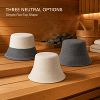 Chapeau de sauna en feutre en gros, couleur, taille et logo personnalisables, accessoires de sauna réutilisables pour hommes et femmes
