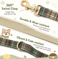 Collier pour chien MoMoPaw en polyester rembourré et réglable, motif écossais, pour l'automne et l'hiver – Accessoires pour animaux de compagnie